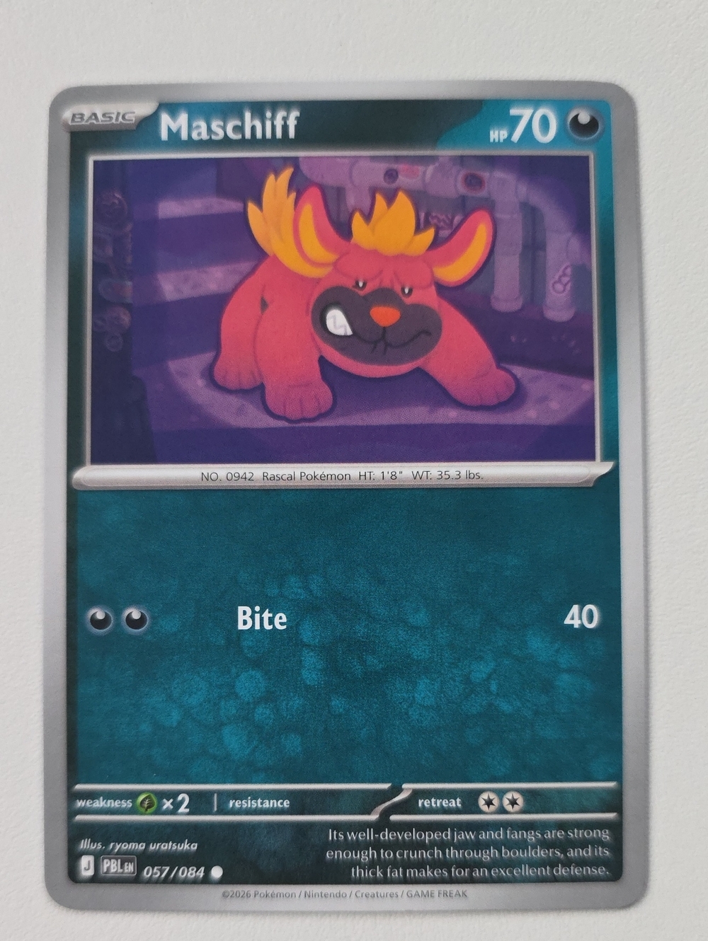 Pokemon Maschiff Card